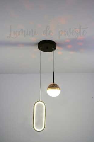 Pendul LED 42W Magic Night, LED inclus, 2 surse de iluminare, Lumina: Cald, Natural, Rece, Echivalen